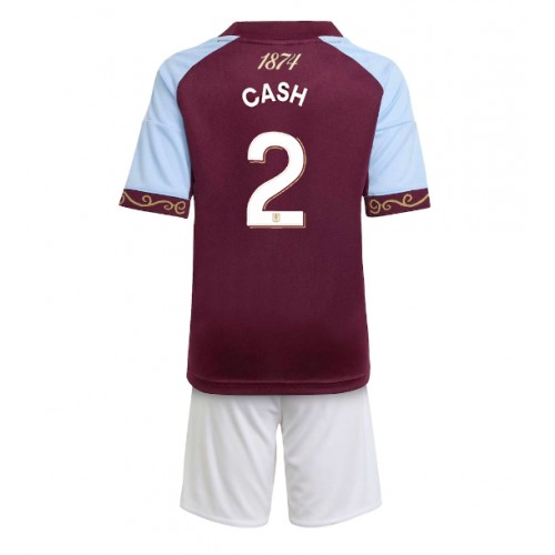 Stroje piłkarskie Aston Villa Matty Cash #2 Koszulka Podstawowej dla dzieci 2025-26 Krótki Rękaw (+ szorty)